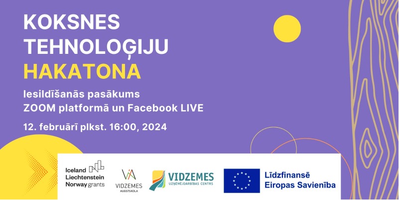 12. februārī interesentus aicinām pievienoties Koksnes tehnoloģiju hakatona “iesildīšanas” pasākumam